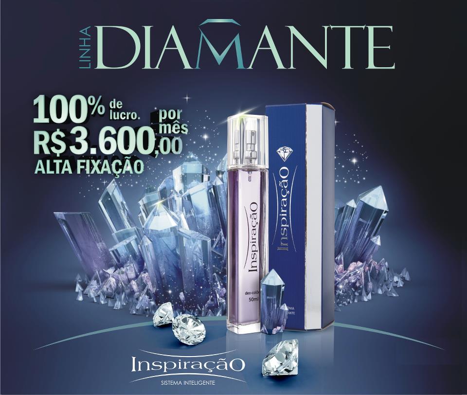 Linha diamante inspiração perfumes ganhe 3.600,00 Ganhe 3.600 mês