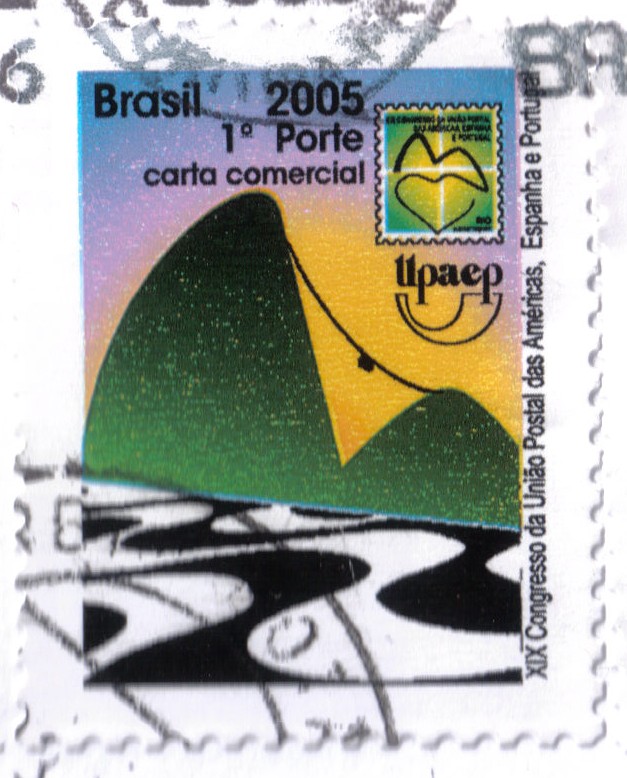 XIX Congresso da Unio Postal das Amricas, Espanha e Portugal_1 Porte_carta comercial_Brasil 20.jpg