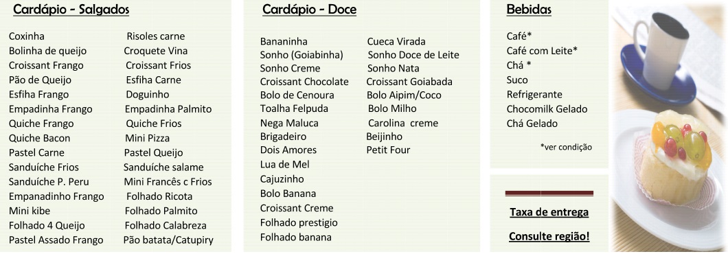 cardapio cafe